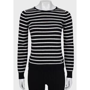 Chanel Striped Short-Pile Knit Sweater - Size S